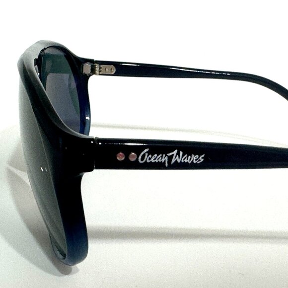 Ocean Waves Aviator Polarized Sunglasses Blue Ombre + Case - Picture 8 of 11